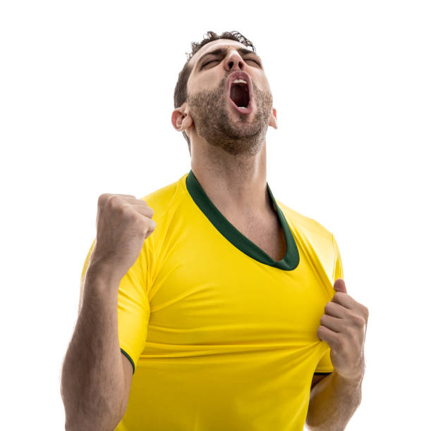 istock Soccer fan celebrating 884095276