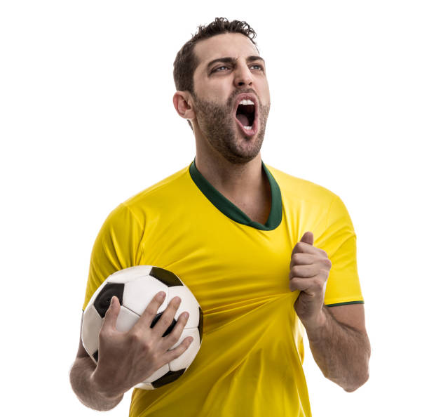 istock Soccer fan celebrating 884095358
