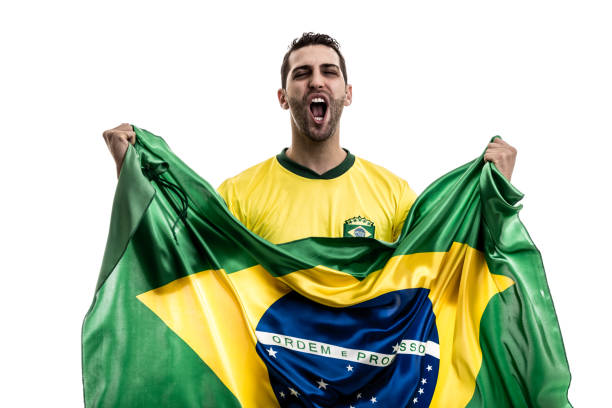 istock Soccer fan celebrating 884095390