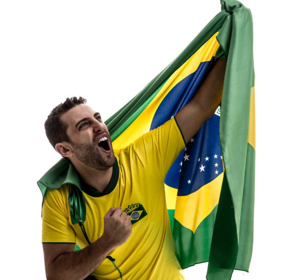 istock Soccer fan celebrating 884095444