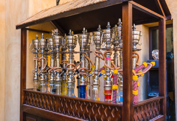 Shisha pipes hookah Shisha pipes hookah on the streets of the Old Town in Dubai hubblybubbly stock pictures, royalty-free photos & images