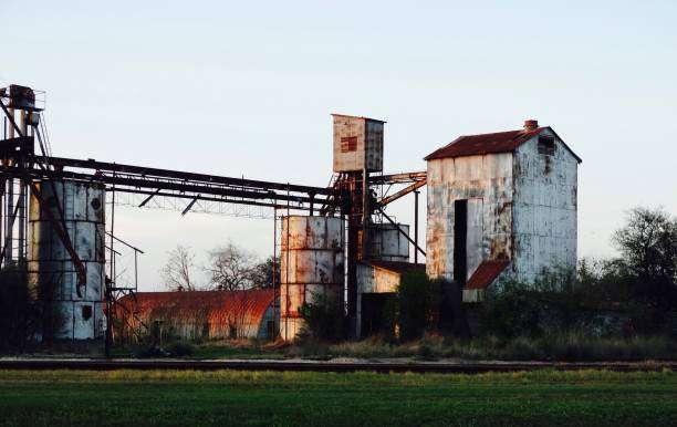 istock Rustic Ruin of Barn and Grain Silo (Color) 884102390