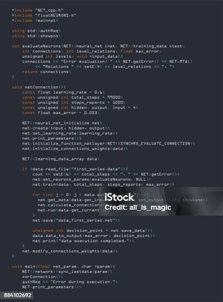 Abstract Background With Program Code Stock Illustration - Download ...