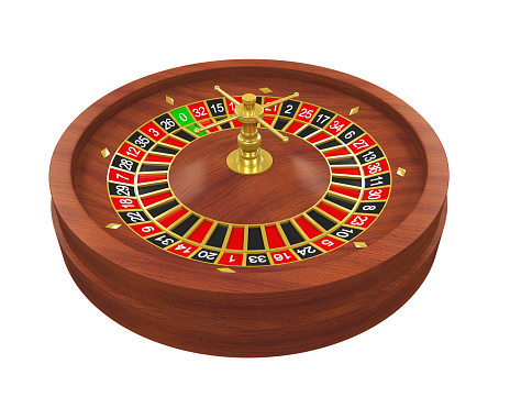 Casino Roulette Wheel isolated on white background. 3D render