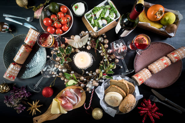 istock festive christmas thanksgiving dinner party food drinks hands 884116216