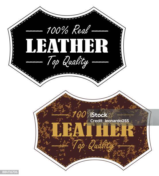Vintage 100 Leather Product Stamp Stock Illustration - Download Image Now - Quality, Advertisement, Animal