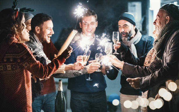 istock New Year's rooftop party. 884119240