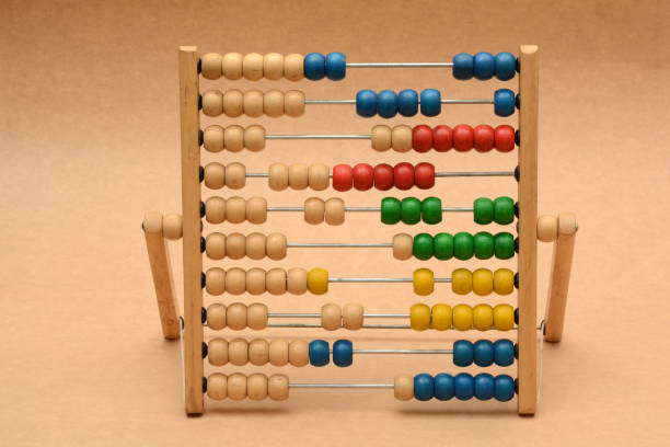 istock Traditional Vintage style Abacus On Wood Background 884119330