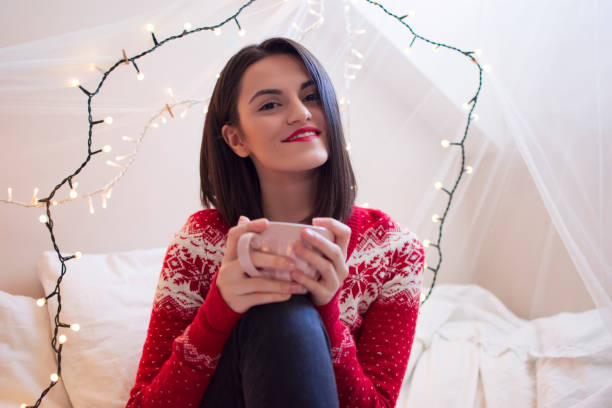 istock Woman in Christmas mood 884141602