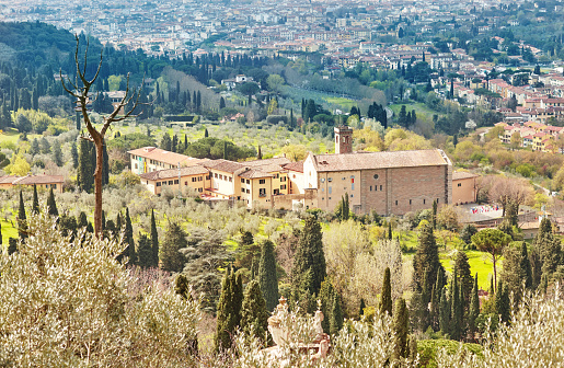 Scenic Skyline View of Fiesole. Tuscany, Italy