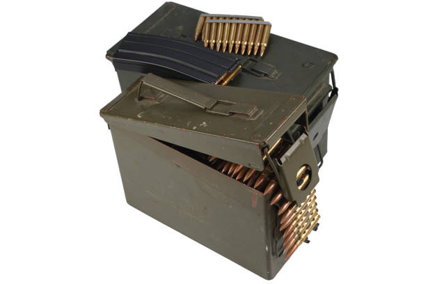 istock Ammo Can with ammo and ammunition belt 884193712