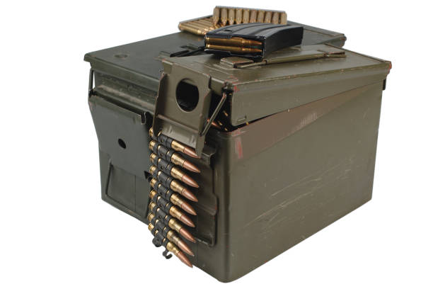istock Ammo Can with ammo and ammunition belt 884194092