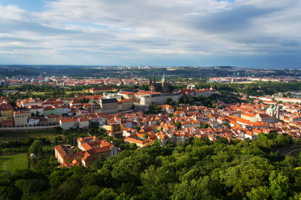 istock Prague panorama with St. Vitus Cathedral and Prague Castle 884217528