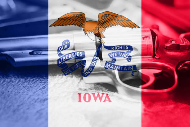 Iowa flag (U.S. state) Gun Control USA. United States Gun Laws. Iowa flag (U.S. state) Gun Control USA. United States Gun Laws. iowa flag stock pictures, royalty-free photos & images