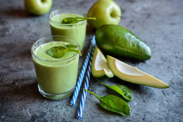 istock Healthy avocado, spinach and apple smoothie 884224838