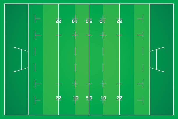 럭비공 - rugby field stock illustrations