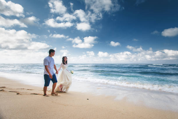 istock wedding couple just married 884309416