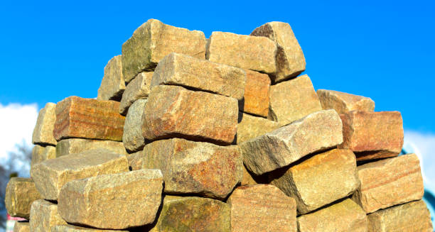 istock decorative building stone on a pallet can be used for advertising 884323568