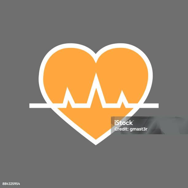 Heart With Pulse Beat Rate Icon Stock Illustration - Download Image Now - Film and Television Screening, Healthcare And Medicine, Healthy Lifestyle