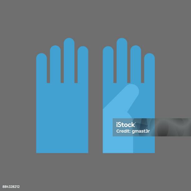 Medizinische Handschuhe Symbol Chirurg Einheitliche Element Stock Vektor Art und mehr Bilder von Abstrakt