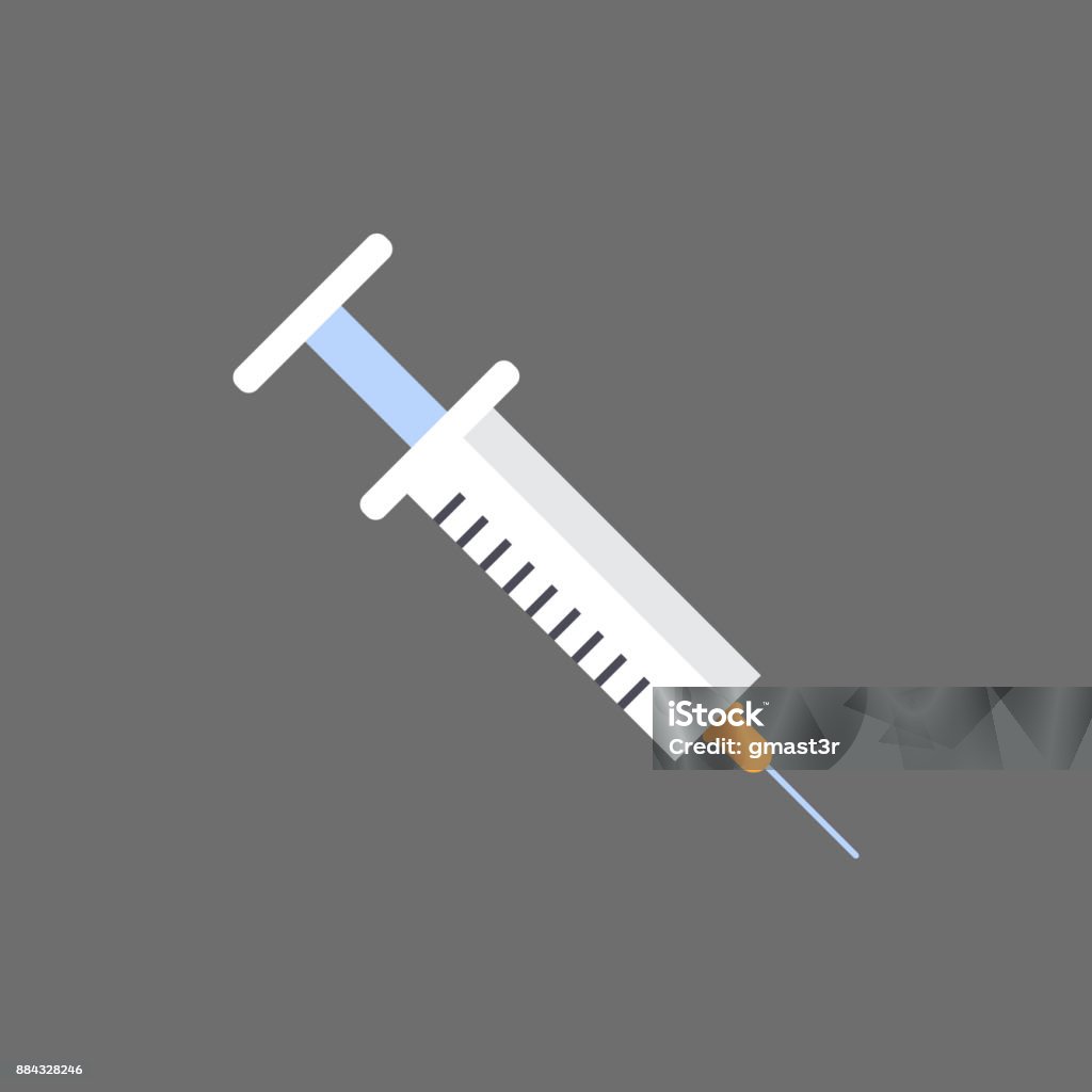 Syringe Icon Medical Equipment Concept Syringe Icon Medical Equipment Concept Flat Vector Illustration Syringe stock vector