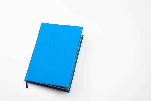 istock Book with Blue color Hardcovered isolated on white backtround 884355104