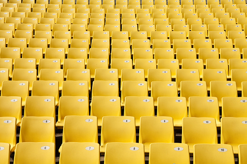 Yellow Seats in the stadium