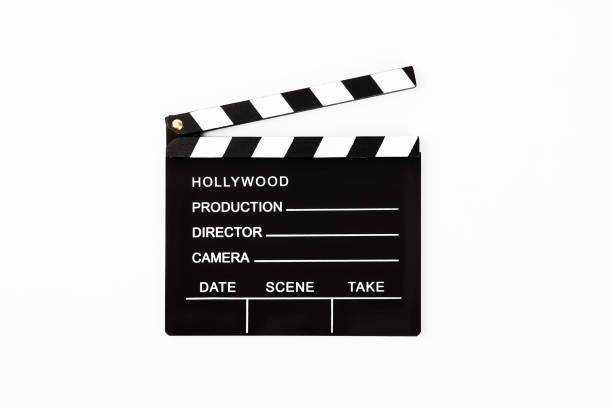 istock Movie black Clapperboard on a white 884358584