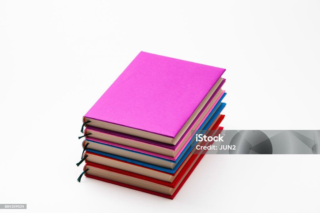 Color Book Stack Stack Of Color Books Isolate Stock Photo - Download Image Now - Bad ...