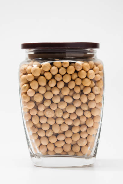 istock Soybeans in a glass pack 884371086