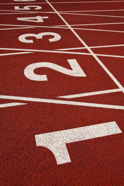istock Athletics Track Lane numbers 884374166
