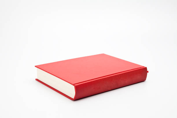 istock Book with Red color covered isolated on a white 884374322