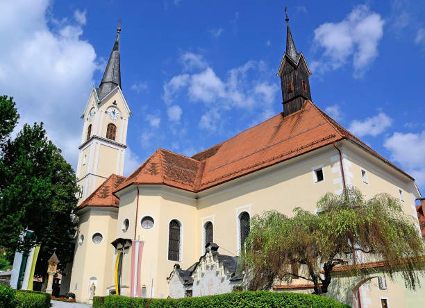 istock Church in Kainach village, Austria 884378012