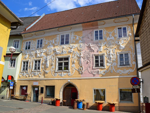Buildings in Kainach city, Austria