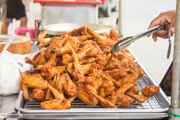 istock Chicken fried street food 884381426