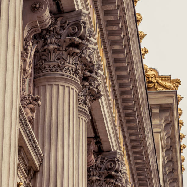 istock Corinthian column capital featuring acanthus leaves 884384004