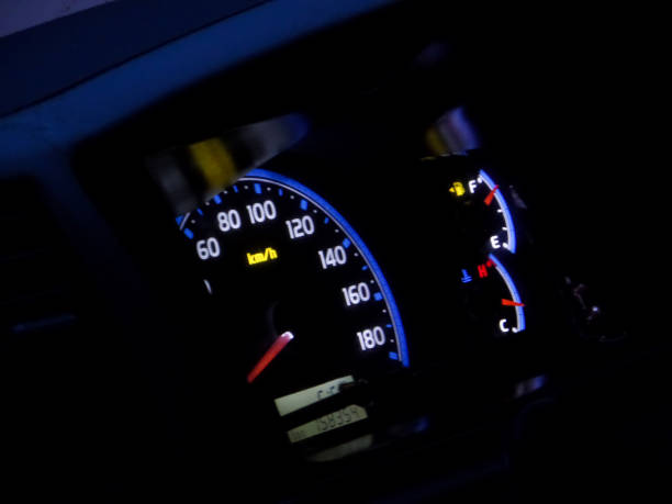 istock light of car dashboard show details on night time 884398948