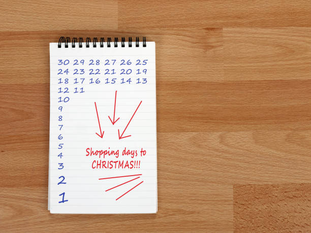 istock Shopping days to Christmas countdown. 884448216