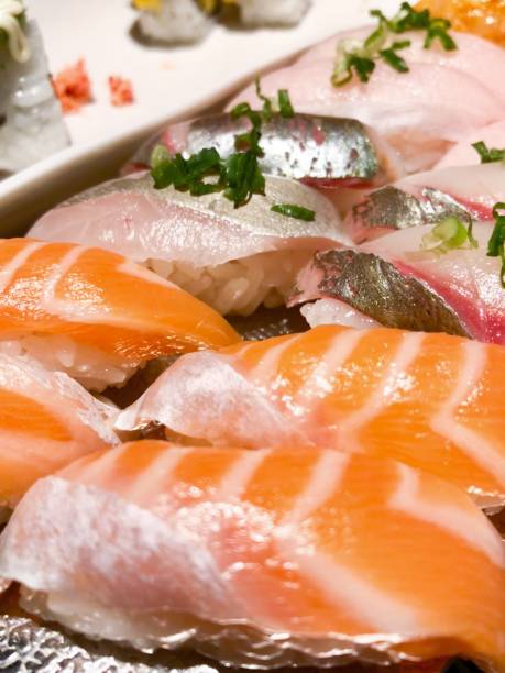 istock Sushi in Japanese restaurant 884452368
