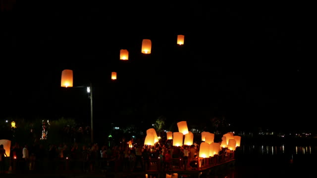 Floating lantern ,Yee Peng Festival, Chiangmai Thailand