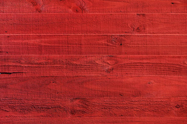 Red painted wood textured stock photo