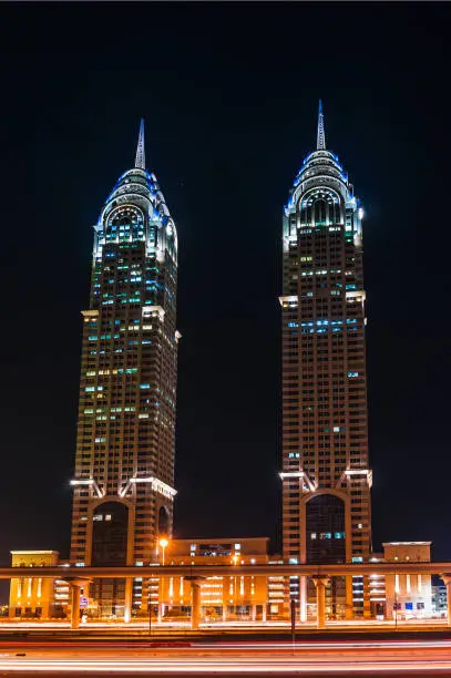 Photo of Nightlife in Dubai Marina. UAE. November 14, 2012