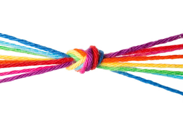 istock concept: Teamwork, connection and unity in colors of rainbow 884471238