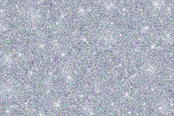 Silver glitter texture Glitter texture of silvery color, abstract silver background silver glitter stock illustrations