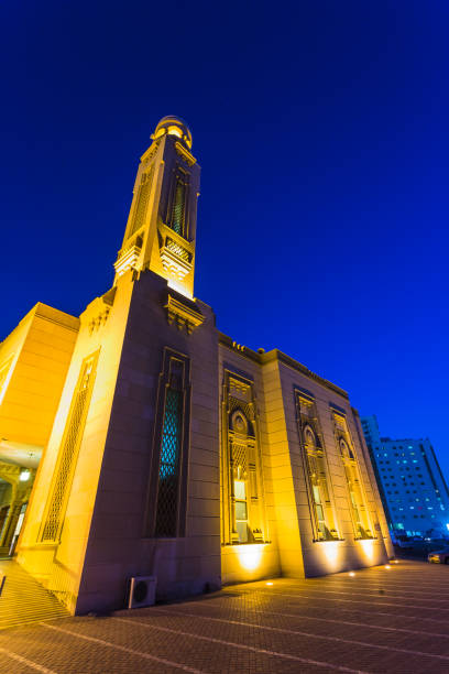 istock Al Noor Mosque in Sharjah at night 884479472