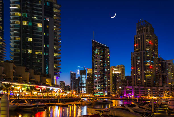 istock Nightlife in Dubai Marina. UAE. November 16, 2012 884479478