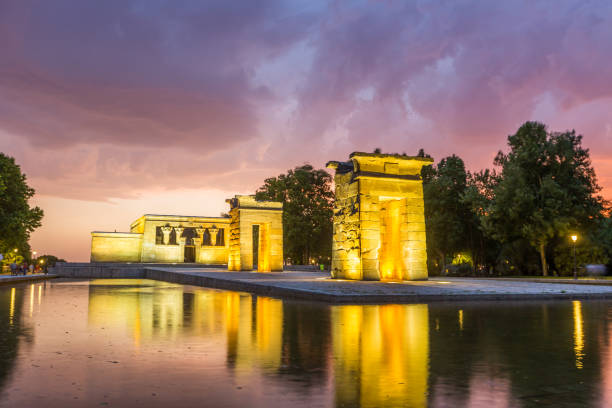 istock Temple de bod of Madrid at sunset,Spain 884492110