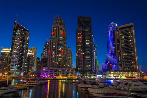 istock Nightlife in Dubai Marina. UAE. November 16, 2012 884501902