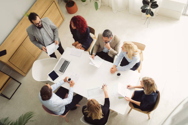 istock Business People On Meeting In Board Room 884505238