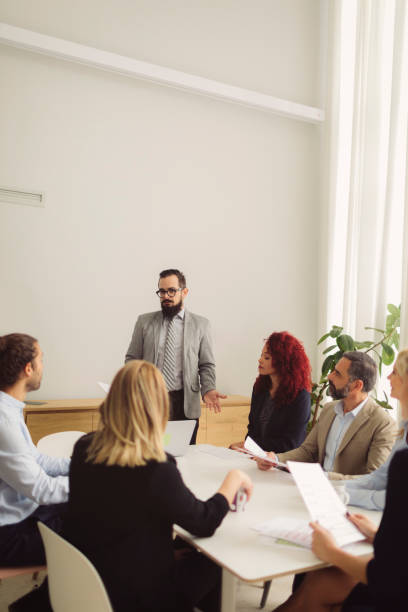 istock Business People On Meeting In Board Room 884505328